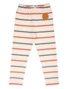 Square Stripe Leggings Bottoms Leggings Cream Pippi Langstrømpe