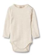 Wool Body L/S Lucca Bodies Long-sleeved Wheat