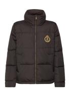 Crest-Patch Funnelneck Down Coat Vuorillinen Takki Topattu Takki Black...