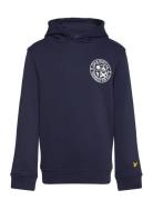 Football Logo Hoodie Tops Sweat-shirts & Hoodies Hoodies Navy Lyle & S...