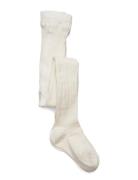 Cable Knitted Stockings Offwhite Sukkahousut Cream Geggamoja