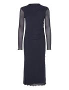 Stretch Mesh Fia Dress Maksimekko Juhlamekko Navy Mads Nørgaard