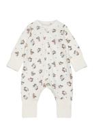 Nightsuit W. Aop Pyjama Sie Jumpsuit Haalari Cream CeLaVi