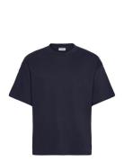 Great Boxy Heavyweight T-Shirt Tops T-shirts Short-sleeved Navy Weekda...