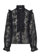 Relena-M Tops Blouses Long-sleeved Black MbyM