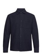 Kaleb Overshirt Tops Overshirts Navy Les Deux