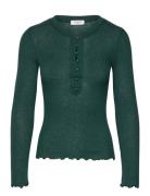 Burlington Ls T-Shirt Tops T-shirts & Tops Long-sleeved Green Rosemund...