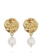 Rosita Pearl Earrings Gold Korvakoru Korut Gold Caroline Svedbom