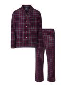 Ethan Organic Cotton Checked Flannel Pajama Set Pyjama Red Lexington H...