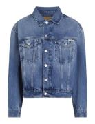 Boxy Denim Jacket Farkkutakki Denimtakki Blue Calvin Klein Jeans