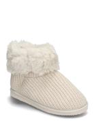 Knit Boot Slippers Aamutossut Tohvelit White Hunkemöller