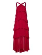 Vmfelicia Sl Ruffle Maxi Dress Exp Maksimekko Juhlamekko Red Vero Moda