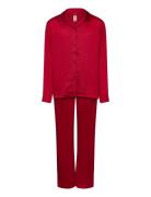 Pyjamas Satin Pyjamasetti Pyjama Red Lindex