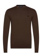 Classic C/N Jumper Tops Knitwear Round Necks Brown Fred Perry