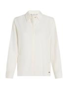 Soft Viscose Regular Ls Shirt Tops Shirts Long-sleeved White Tommy Hil...