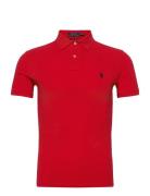 The Iconic Mesh Polo Shirt Tops Polos Short-sleeved Red Polo Ralph Lau...