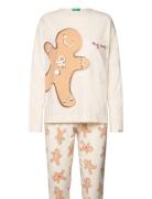 Pyjama(Sweater+Trous Pyjama Cream United Colors Of Benetton