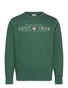 Graphic C-Neck Sweat Tops Sweat-shirts & Hoodies Sweat-shirts Green GA...