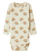 Nbmbobby M Ls Body Bodies Long-sleeved Cream Name It