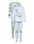 Pyjama 2 Pack Working Vehicles Pyjamasetti Pyjama Blue Lindex