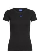 Easy Tee_B Tops T-shirts & Tops Short-sleeved Black HUGO BLUE