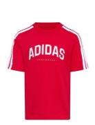 J C Colleg Tee Tops T-shirts Short-sleeved Red Adidas Sportswear