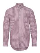 Reg Classic Poplin Stripe Shirt Tops Shirts Casual Red GANT