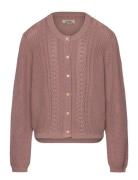 Cardigan Knit Tops Knitwear Cardigans Pink Huttelihut