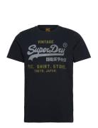 Vl Heritage Relaxed Tee Tops T-shirts Short-sleeved Navy Superdry