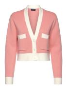 Half Milano Knitted Cardigan Tops Knitwear Cardigans Pink Lexington Cl...