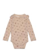 Body Ls - Aop Bodies Long-sleeved Beige CeLaVi