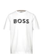 Short Sleeves Tee-Shirt Tops T-shirts Short-sleeved White BOSS