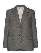 Structure Blazer Blazers Single Breasted Blazers Grey GANT