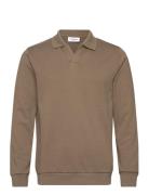 Jersey Split Neck W. Collar L/ Tops Sweat-shirts & Hoodies Sweat-shirt...