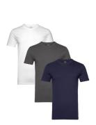 Slim Crewneck 3-Pack Tops T-shirts Short-sleeved Multi/patterned Polo ...