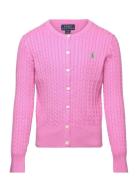 Mini-Cable Cotton Cardigan Tops Knitwear Cardigans Pink Ralph Lauren K...