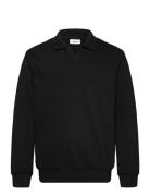 Jersey Split Neck W. Collar L/ Tops Sweat-shirts & Hoodies Sweat-shirt...