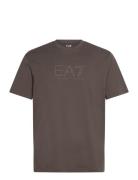 T-Shirt Tops T-shirts Short-sleeved Brown EA7