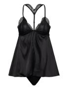 Bd Satin Emb Ruby Body Alusmekko Black Hunkemöller