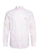 Reg Oxford Banker Stripe Shirt Tops Shirts Casual Pink GANT
