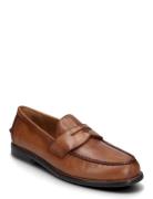 Alston Leather Penny Loafer Loaferit Matalat Kengät Brown Polo Ralph L...