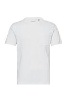 Outwashed Pocket Tee Tops T-shirts Short-sleeved White Sebago