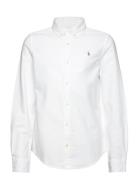 Cotton Oxford Shirt Tops Shirts Long-sleeved Shirts White Ralph Lauren...