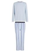 Ls Pant Woven Set Print Pyjama Blue Tommy Hilfiger