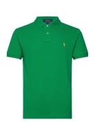 Slim Fit Mesh Polo Shirt Tops Polos Short-sleeved Green Polo Ralph Lau...