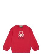 Sweater L/S Tops Sweat-shirts & Hoodies Sweat-shirts Red United Colors...