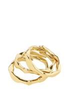 Wyatt Recycled Rings, 3 In A Set Sormus Korut Gold Pilgrim