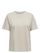 Onlonly S/S Tee Jrs Noos Tops T-shirts & Tops Short-sleeved Beige ONLY