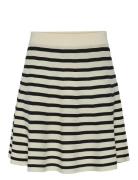 Yasfonny Hw Knit Skirt S. Noos Lyhyt Hame Cream YAS