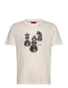 Dischach Tops T-shirts Short-sleeved Cream HUGO